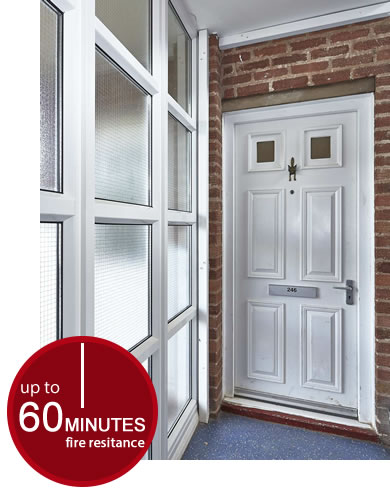 Fire resistant uPVC doors up to 60 minutes fire resistance